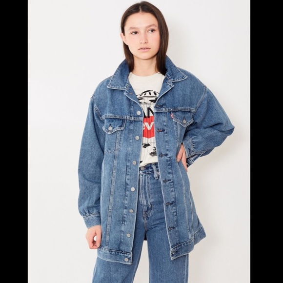 GANNI x Levi’s Denim jacket dress size xxsmall color blue - Picture 1 of 12